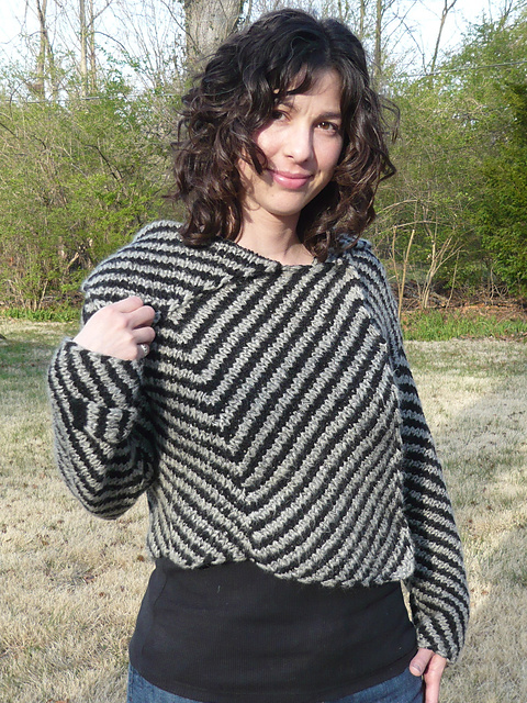 Ravelry: #31 Diagonal Striped Jacket pattern by Teva Durham
