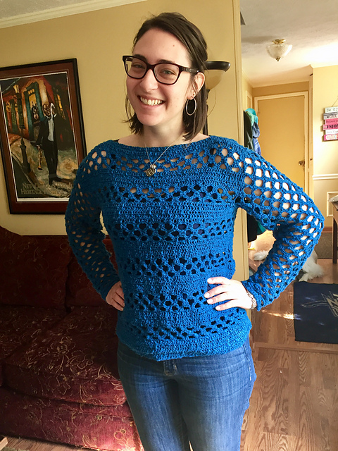 Lace Sweater with Long or Short Sleeves