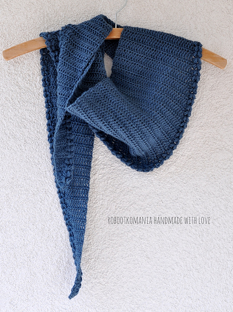simple shawl whit puff stitch