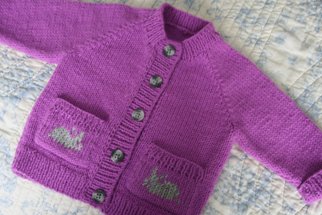 Raglan Cardigan with Round or V Neck