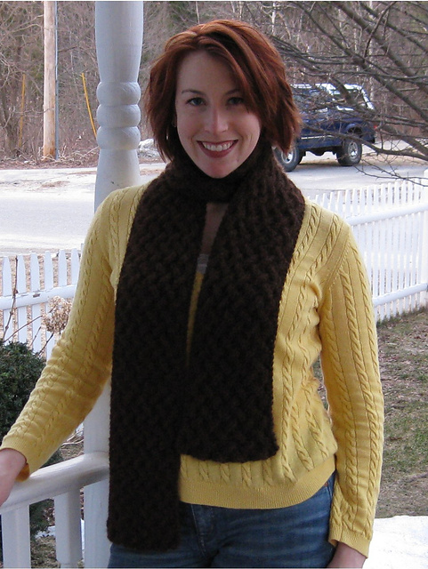 Reversible Cabled Scarf