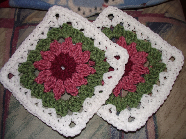 Julia's Flower Afghan Square
