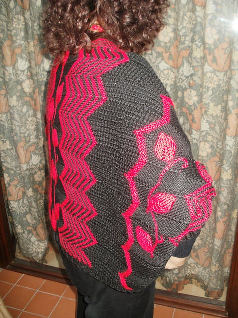 Leafy Embroidered Shrug