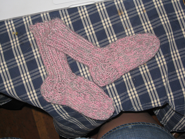 Basketweave Baby Socks
