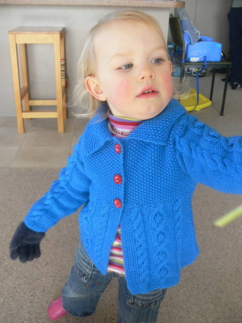 Cabled Swing Jacket #1780