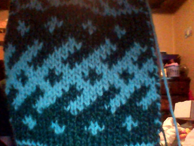 Double knit "fair isle" scarf