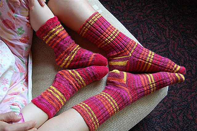 Gaugeless Toe-up Sock
