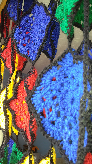 Stained Glass Window Shawl or Throw Blanket
