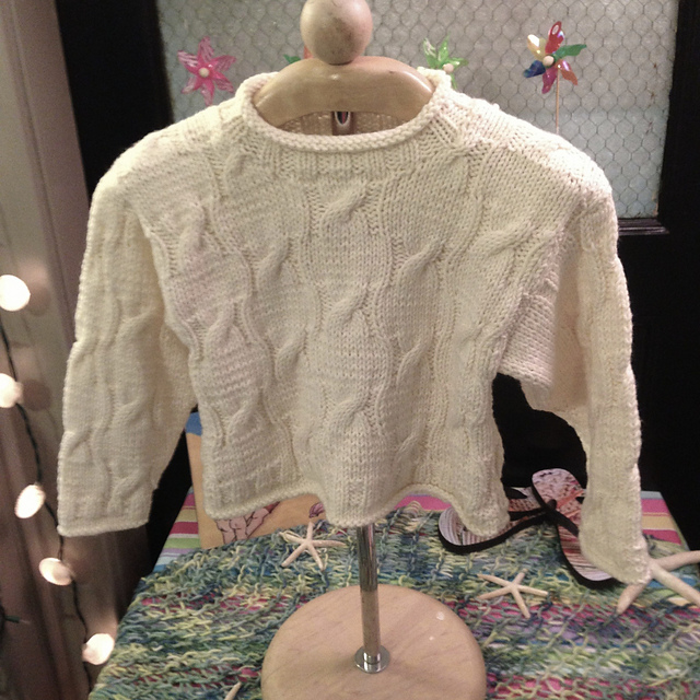 Wool Aran Cable Jumper