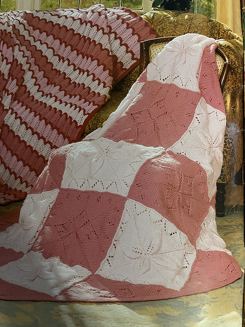 Patchwork Leaf Motif Afghan