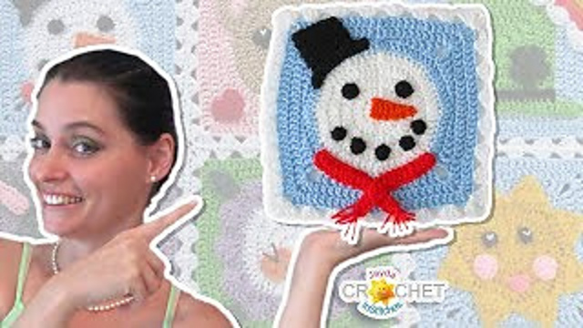 Snowman Blanket Square January 2017