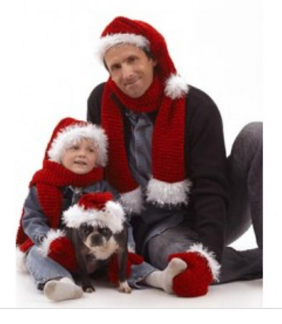 Santa Claus Mittens (Knit)