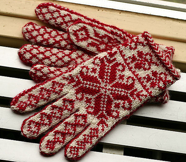 SJ本脇 美品★レアな赤色★Dale of Norway ★手編みニット Ravelry: p.36 Norwegian gloves pattern by Toshiyuki Shimada (嶋田俊之)
