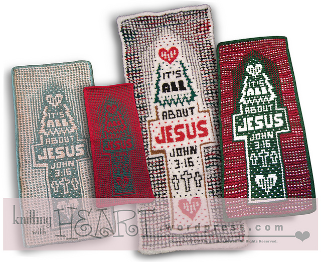 "It's ALL about Jesus" mosaic knitting