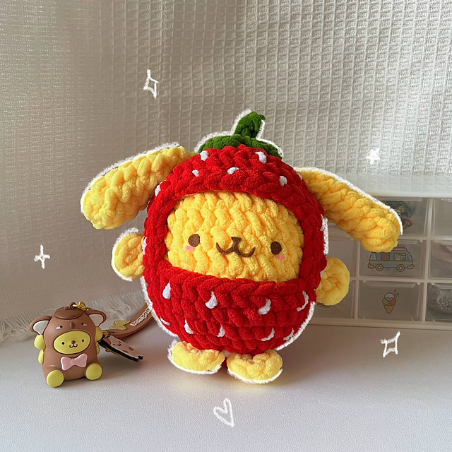 Strawberry PomPomPurin Plushie