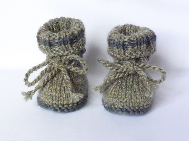 My first baby booties.