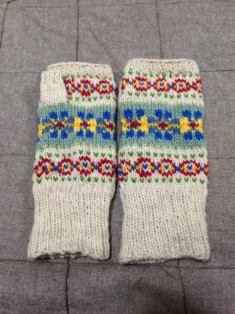 P.21 Arm Warmers (編み込みのアームウォーマー)