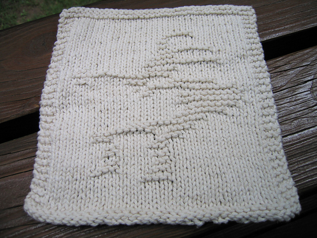 Kokopeli with Flute Up Dishcloth