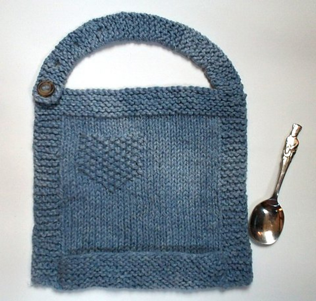 Pouched Denim Shirt Baby Bib