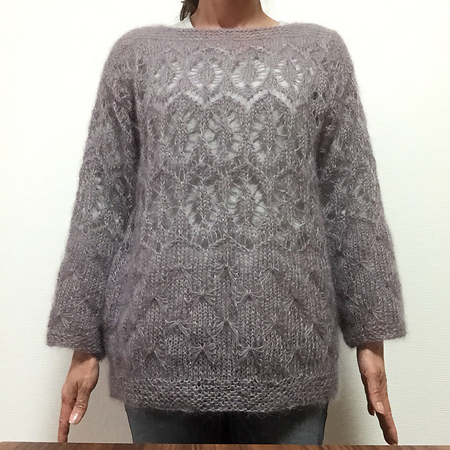 Ravelry: Lacy Sweater 透し模様のセーター pattern by Mariko