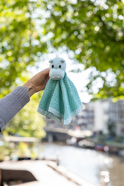 Hippo Knit Lovey