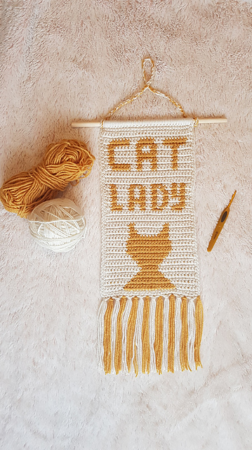 Cat Lady Wall Hanging