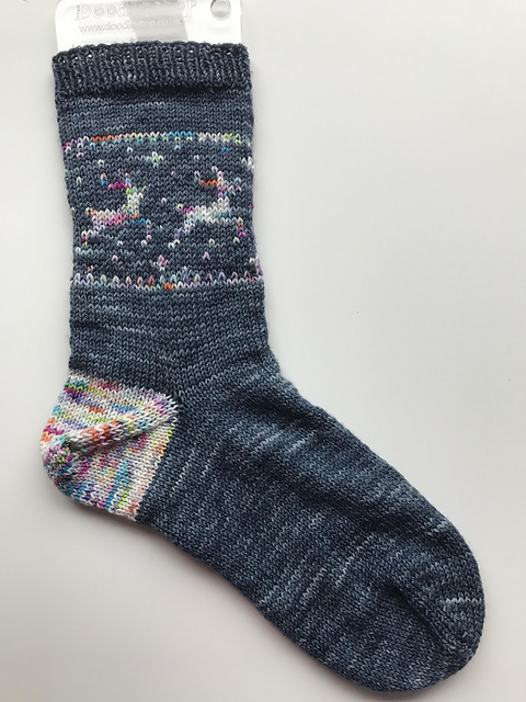 Reindeer Motif Socks
