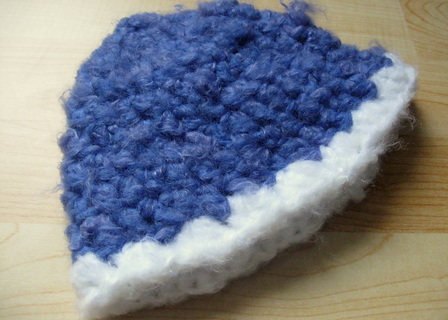 Fluffy Hat with Scallop Edging