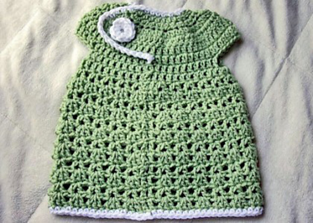 New Baby Crocheted Spring Dress