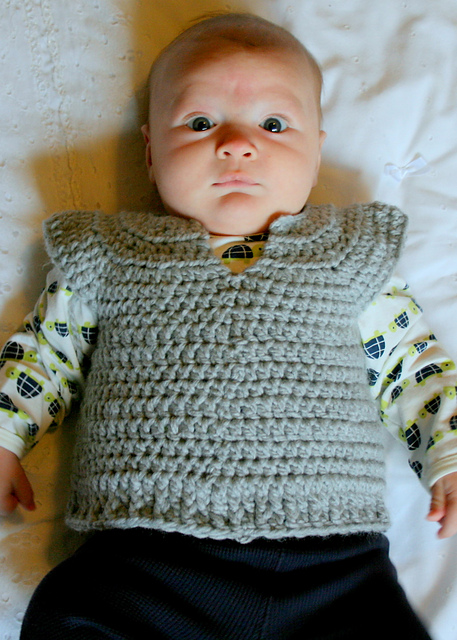 Fall Crochet V-Neck Vest