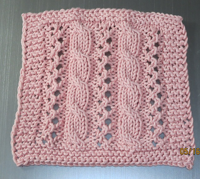 Cables & Eyelets Dishcloth