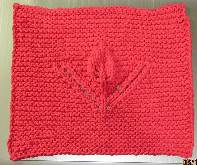 Tulip bud Dishcloth