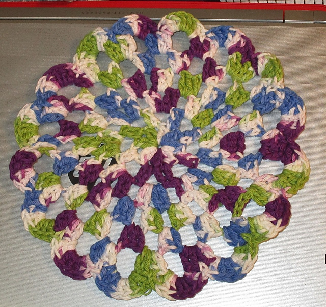 Lacy Stripes Dishcloth