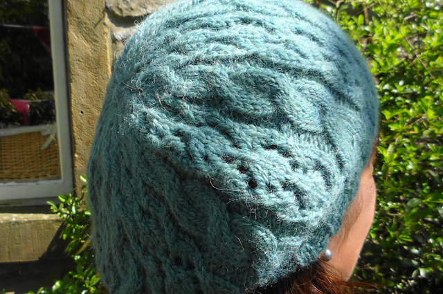 Cables and Lace Slouchy Beret