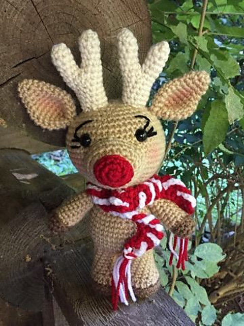 Rudolph with Candy Cane Scarf