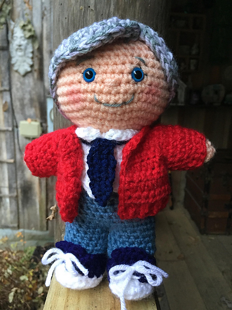 Puddin Dressed as Mr Rogers