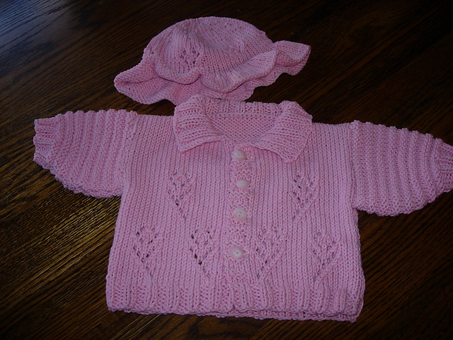Child's Crocus Cardigan and Hat KK126