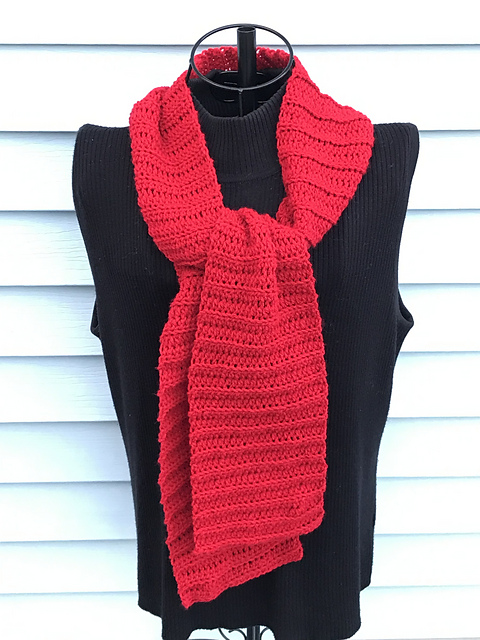 Warm Men's Ribbed Scarf