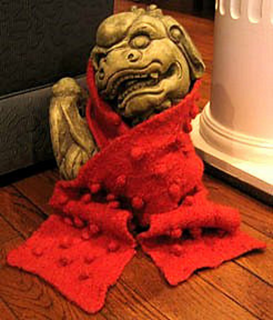 Felted Shibori Scarf