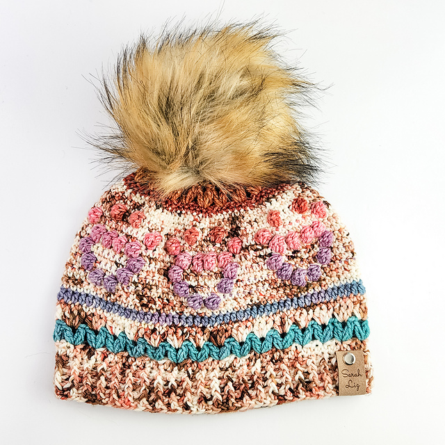 Pawprint Love Beanie Crocheted