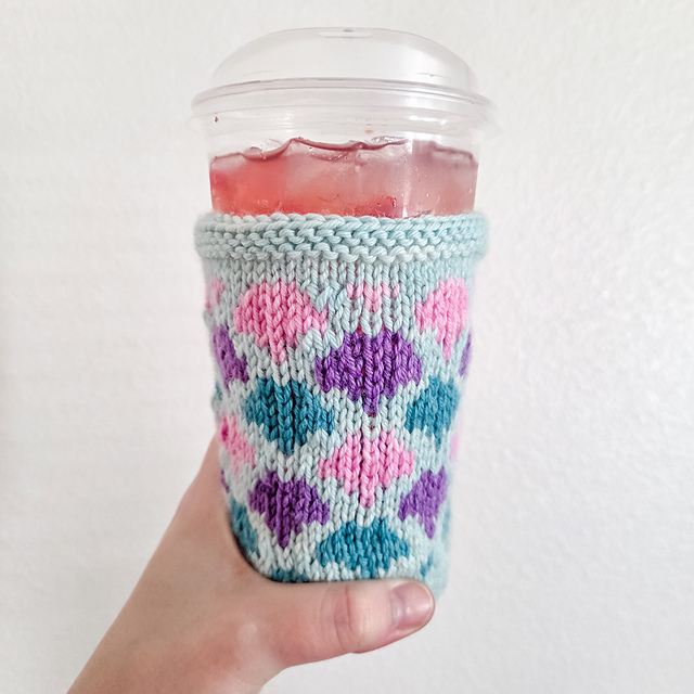Mermaid Iced Cup Cozy - knit