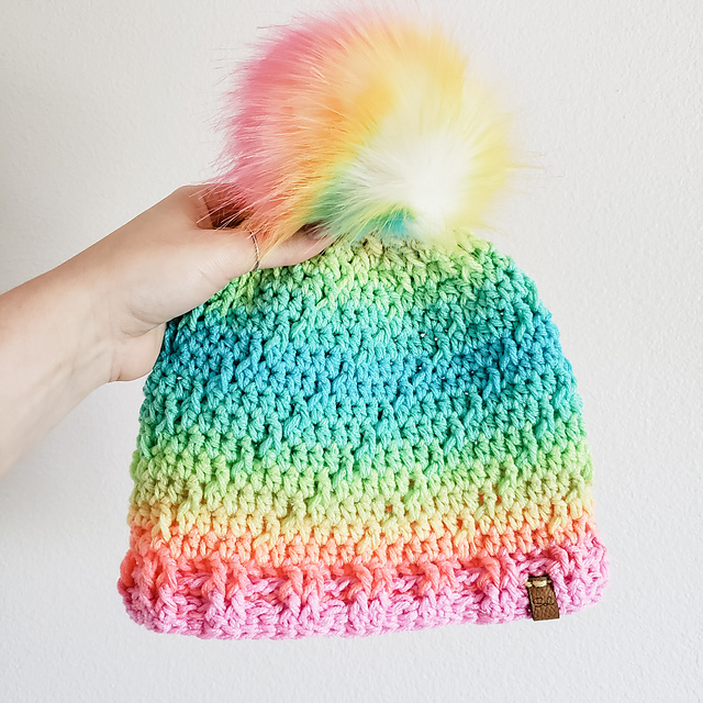 Retro Swirl Beanie (crochet)