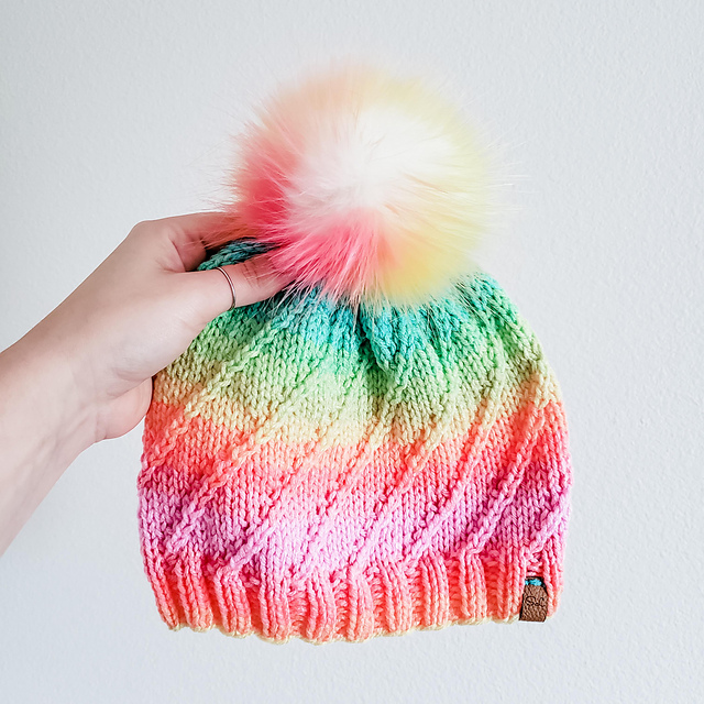 Retro Swirl Beanie (knit)