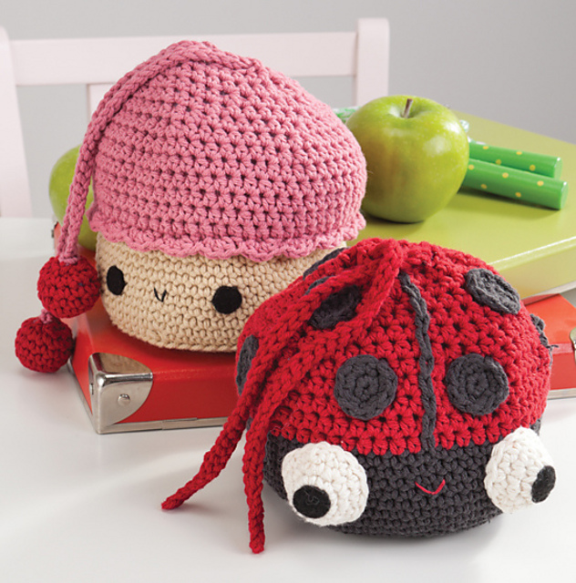 Cupcake and Ladybug Snack Bags