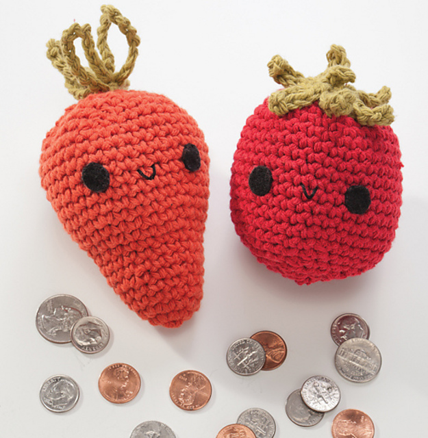 Carrot and Tomato Coin Purses