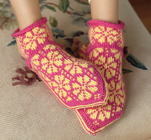 Yellow Pansy Slippers