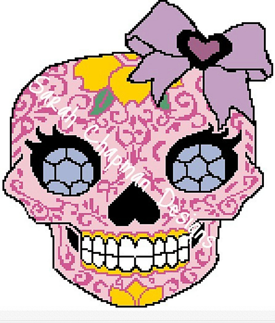Sugar Skull Afghan Chart
