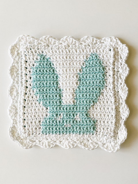 Crochet Bunny Hot Pad/Pot Holder