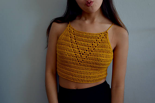 Double V Crop Top