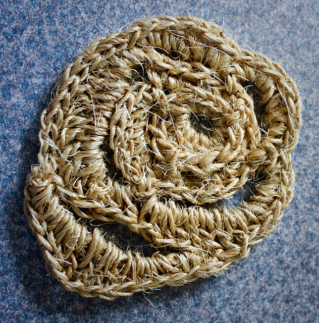 Flat Rose Hemp Coaster